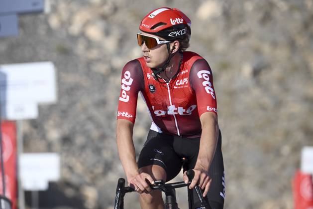 UAE Tour 2025 - Stage 3 JEBEL JAIS, UNITED ARAB EMIRATES - FEBRUARY 19 : Craps Lars (BEL) of Lotto during Stage 3 of the UAE Tour 2025 cycling race with start in Ras Al Khaimah and finish in Jebel Jais (181km) on February 19, 2025 in Jebel Jais, United Arab Emirates, 19 02 2025 Jebel Jais United Arab Emirates Copyright: xPeterxDexVoechtx