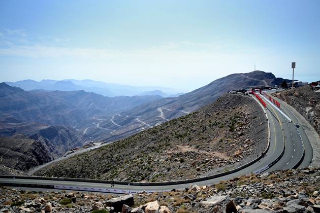 UAE Tour 2025 - Stage 3 JEBEL JAIS, UNITED ARAB EMIRATES - FEBRUARY 19 : illustration picture of the Jebel Jais mountain during Stage 3 of the UAE Tour 2025 cycling race with start in Ras Al Khaimah and finish in Jebel Jais (181km) on February 19, 2025 in Jebel Jais, United Arab Emirates, 19 02 2025 Jebel Jais United Arab Emirates  Copyright: xPeterxDexVoechtx