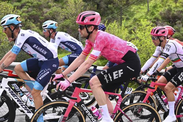 2025 Volta Algarve cycling race - Stage 3 TAVIRA, PORTUGAL - FEBRUARY 21 : Asgreen Kasper (DEN) of EF Education - Easypost during stage 3 of the 51th edition of the Volta Algarve cycling race, with start in Vila Real Santo Antonio and finish in Tavira on February 21, 2025 in Tavira, Portugal, 21 02 2025 ( Motordriver Kenny Verfaillie - Tavira Portugal  Copyright: xTomasxSiskx