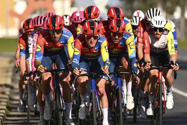 2025 Volta Algarve cycling race - Stage 3 TAVIRA, PORTUGAL - FEBRUARY 21 : riders of Lidl - Trek during stage 3 of the 51th edition of the Volta Algarve cycling race, with start in Vila Real Santo Antonio and finish in Tavira on February 21, 2025 in Tavira, Portugal, 21 02 2025 ( Motordriver Kenny Verfaillie - Tavira Portugal  Copyright: xTomasxSiskx