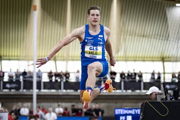 Bilder des Jahres 2025, Sport 02 Februar Sport Bilder des Tages Deutsche Leichtathletik-Hallenmeisterschaften; Dortmund, 23.02.2025 Max Heß (LAC Erdgas Chemnitz); Deutsche Leichtathletik-Hallenmeisterschaften am 23.02.2025 in der Helmut-Körnig-Halle in Dortmund. Copyright: xBEAUTIFULxSPORTS AxelxKohringx