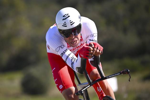 2025 Volta Algarve cycling race - Stage 5 MALHAO, PORTUGAL - FEBRUARY 23 : Oyarzun Carlos (ESP) of Aviludo-Louletano-Loule during stage 5, an individual time trial, of the 51th edition of the Volta Algarve cycling race, with start in Salir and finish in Malhao on February 23, 2025 in Malhao, Portugal, 23 02 2025 ( Motordriver Kenny Verfaillie - Malhao Portugal  Copyright: xTomasxSiskx