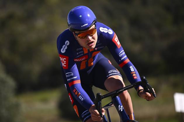 2025 Volta Algarve cycling race - Stage 5 MALHAO, PORTUGAL - FEBRUARY 23 : Welten Bram (NED) of Team Picnic PostNL during stage 5, an individual time trial, of the 51th edition of the Volta Algarve cycling race, with start in Salir and finish in Malhao on February 23, 2025 in Malhao, Portugal, 23 02 2025 ( Motordriver Kenny Verfaillie - Malhao Portugal  Copyright: xTomasxSiskx