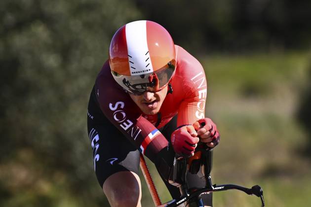 2025 Volta Algarve cycling race - Stage 5 MALHAO, PORTUGAL - FEBRUARY 23 : Thomas Geraint (GBR) of Ineos Grenadiers during stage 5, an individual time trial, of the 51th edition of the Volta Algarve cycling race, with start in Salir and finish in Malhao on February 23, 2025 in Malhao, Portugal, 23 02 2025 ( Motordriver Kenny Verfaillie - Malhao Portugal Copyright: xTomasxSiskx