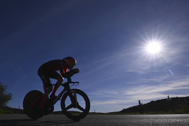 2025 Volta Algarve cycling race - Stage 5 MALHAO, PORTUGAL - FEBRUARY 23 : Watson Samuel (GBR) of Ineos Grenadiers during stage 5, an individual time trial, of the 51th edition of the Volta Algarve cycling race, with start in Salir and finish in Malhao on February 23, 2025 in Malhao, Portugal, 23 02 2025 ( Motordriver Kenny Verfaillie - Malhao Portugal  Copyright: xTomasxSiskx