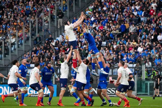 Bilder des Jahres 2025, Sport 02 Februar Sport Themen der Woche KW08 Guinness Six Nations 2025 - Italy vs France at Stadio Olimpico in Rome, Italy, on 23 February 2025. Thibaud Flament of France participates in the Guinness Six Nations 2025 match between Italy and France at Stadio Olimpico in Rome, Italy, on 23 February 2025. Final Score: ITA 24 - FRA 73, Credit:Stefano Costantino TTL Avalon Italy, Rome  Copyright: xStefanoxCostantinoxTTLx xAvalonx 0968117634