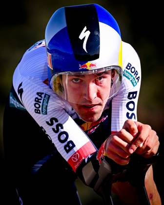 2025 Volta Algarve cycling race - Stage 5 MALHAO, PORTUGAL - FEBRUARY 23 : Lazkano Lopez Oier (ESP) of Red Bull - Bora - Hansgrohe during stage 5, an individual time trial, of the 51th edition of the Volta Algarve cycling race, with start in Salir and finish in Malhao on February 23, 2025 in Malhao, Portugal, 23 02 2025 ( Motordriver Kenny Verfaillie - Copyright: xTomasxSiskx