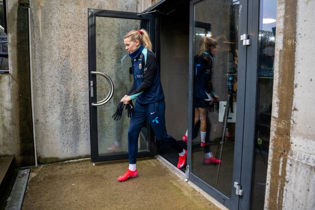 250224 Ada Hegerberg of the Norwegian women s national football team ahead of a training session on February 24, 2025 in Stavanger. Photo: Vegard Grott BILDBYRAN kod VG VG0717 bbeng fotboll football soccer fotball norge norway women dam nations league träning practice training trening Copyright: VEGARDxGRoTT BB250224VG003
