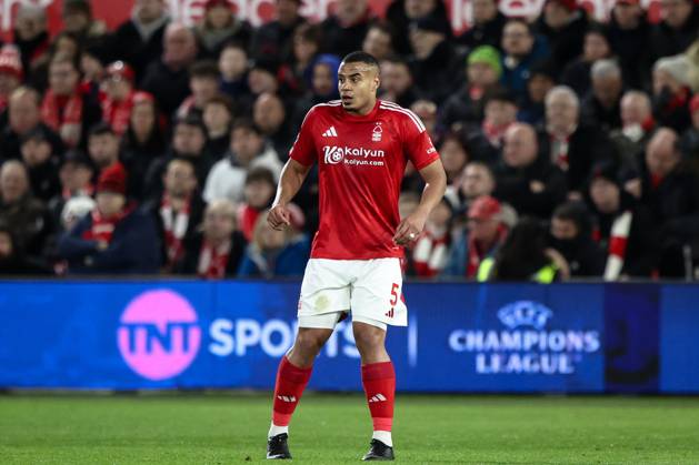 Premier League Nottingham Forest v Arsenal Murillo of Nottingham Forest during the Premier League match Nottingham Forest vs Arsenal at City Ground, Nottingham, United Kingdom, 26th February 2025 (Photo by Alfie Cosgrove News Images) Nottingham City Ground Nottinghamshire United Kingdom Copyright: xAlfiexCosgrove NewsxImagesx