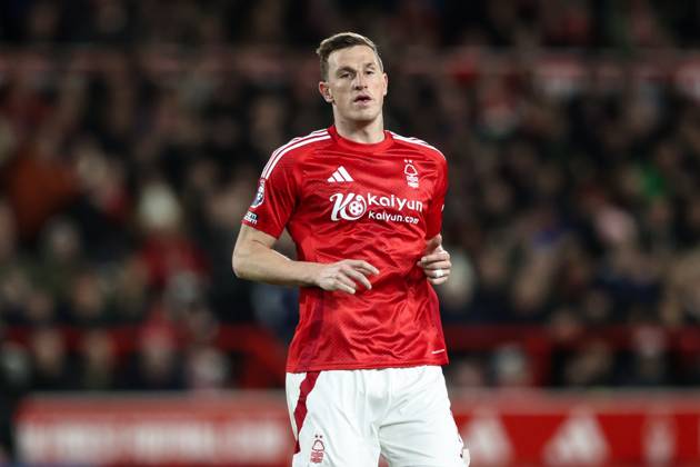 Premier League Nottingham Forest v Arsenal Chris Wood of Nottingham Forest during the Premier League match Nottingham Forest vs Arsenal at City Ground, Nottingham, United Kingdom, 26th February 2025 (Photo by Alfie Cosgrove News Images) Nottingham City Ground Nottinghamshire United Kingdom Copyright: xAlfiexCosgrove NewsxImagesx