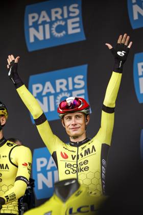 Danish Jonas Vingegaard Hansen of Team Visma-Lease a Bike pictured before the first stage of 83th edition of the Paris-Nice cycling race, from and to Le Perray-en-Yvelines (156,5km), Sunday 09 March 2025. DAVIDxPINTENS x114552932x