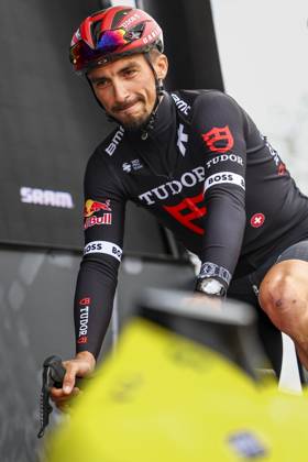 French Julian Alaphilippe of Tudor Pro Cycling Team pictured before the first stage of 83th edition of the Paris-Nice cycling race, from and to Le Perray-en-Yvelines (156,5km), Sunday 09 March 2025. DAVIDxPINTENS x114554917x