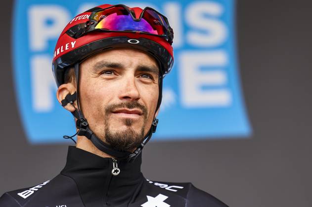 French Julian Alaphilippe of Tudor Pro Cycling Team pictured before the first stage of 83th edition of the Paris-Nice cycling race, from and to Le Perray-en-Yvelines (156,5km), Sunday 09 March 2025. DAVIDxPINTENS x114554922x