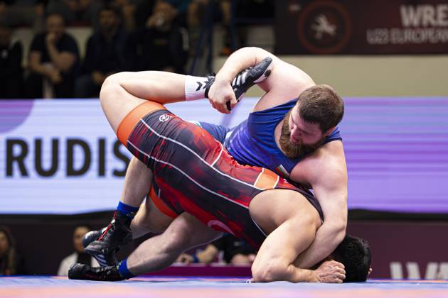 Bilder des Jahres 2025, Sport 03 März Sport Themen der Woche KW10 Sport Bilder des Tages U23 Wrestling European Championships 125kg FS - Georgi Lyubomirov Ivanov (BUL) df. Efe Anil Al (TUR)