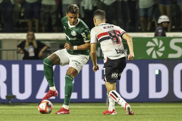 Match between Palmeiras and Sao Paulo for the Sao Paulo championship Sao paulo (sp), 03 10 2025 - paulistao palmeiras vs sao paulo richard rios from palmeiras in a play in the match between palmeiras and sao paulo, valid for the semi-final of the 2025 paulista football championship, on the night of this monday, march 10, 2025, at allianz parque, in sao paulo-sp (Foto: Leco Viana Thenews2 imago images) SPO  Copyright: xLecoxVianax