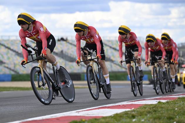 Paris - Nice 2025 - stage 3 NEVERS, FRANCE - MARCH 11 : team Uno-X Mobility during stage 3 of the 83th edition of the Paris - Nice cycling race, a team time-trail stage of 28,4km with start on the Circuit Magny-Cours and finish in Nevers on March 11, 2025 in Nevers, France, 11 03 2025 ( Motordriver Kenny Verfaillie - Nevers France  Copyright: xNicoxVereeckenx