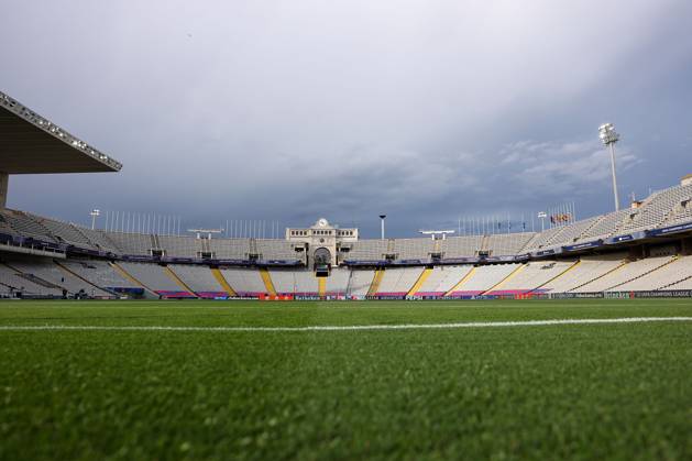 Barcelona 11. March 2025 Uefa Champions League phase 2024 25 Round of 16 FC Barcelona, Barca - S.L.Benfica v.l., Symbolfoto, Symbolbild: Innenaufnahme Stadi Olimpic Lluis Companys Copyright: JoaquimxFerreira