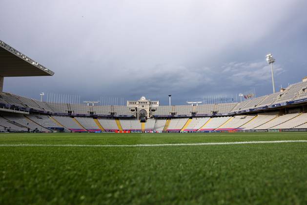 Barcelona 11. March 2025 Uefa Champions League phase 2024 25 Round of 16 FC Barcelona, Barca - S.L.Benfica v.l., Symbolfoto, Symbolbild: Innenaufnahme Stadi Olimpic Lluis Companys Copyright: JoaquimxFerreira
