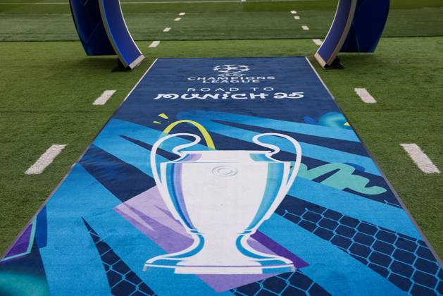 Barcelona 11. March 2025 Uefa Champions League phase 2024 25 Round of 16 FC Barcelona, Barca - S.L.Benfica v.l., Symbolfoto, Symbolbild: Uefa Champions League Bogen ROAD TO MUNICH 25 Copyright: JoaquimxFerreira
