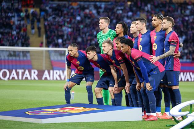 Barcelona 11. March 2025 Uefa Champions League phase 2024 25 Round of 16 FC Barcelona, Barca - S.L.Benfica v.l., Teamfoto FC Barcelona, FC Barcelona s squad, Line-up of FC Barcelona Copyright: JoaquimxFerreira