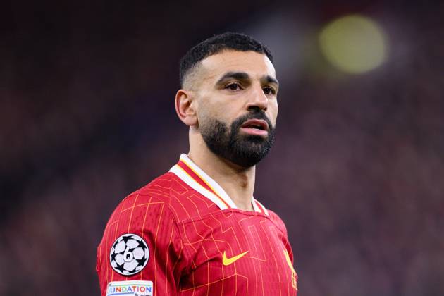Liverpool FC v Paris Saint-Germain - UEFA Champions League 2024 25 Round of 16 Second Leg LIVERPOOL, ENGLAND - MARCH 11: Mohamed Salah of Liverpool looks on during the UEFA Champions League 2024 25 Round of 16 Second Leg match between Liverpool FC and Paris Saint-Germain at Anfield on March 11, 2025 in Liverpool, England. LiverpoolUnited Kingdom Copyright: xRichardxCallisx