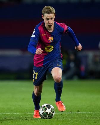 ESP: FC Barcelona, Barca - SL Benfica. UEFA Champions League match. Round of 16 Frenkie de Jong of FC Barcelona during the UEFA Champions League match, Round of 16, between FC Barcelona and Benfica played at Lluis Companys Stadium on March 11 2025 in Barcelona Spain. kpng Copyright: xSergioxRuizx xImagox PS_240311_BAR_BEN_1549