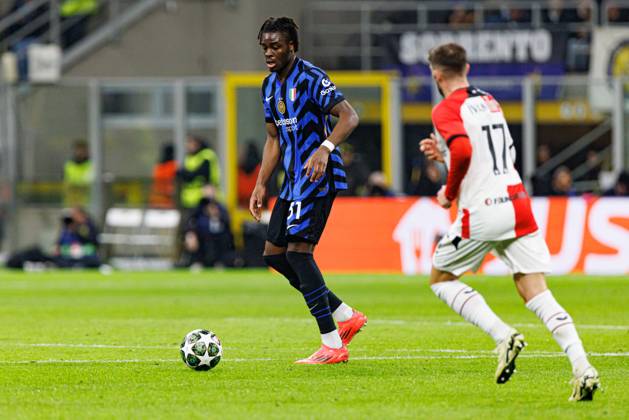 Yann Bisseck seen during UEFA Champions League game between teams of Internazionale Milano and Feyenoord FC (Maciej Rogowski) Milan San Siro Italy Copyright: xMaciejxRogowskix intervsfeyenoord2425-191