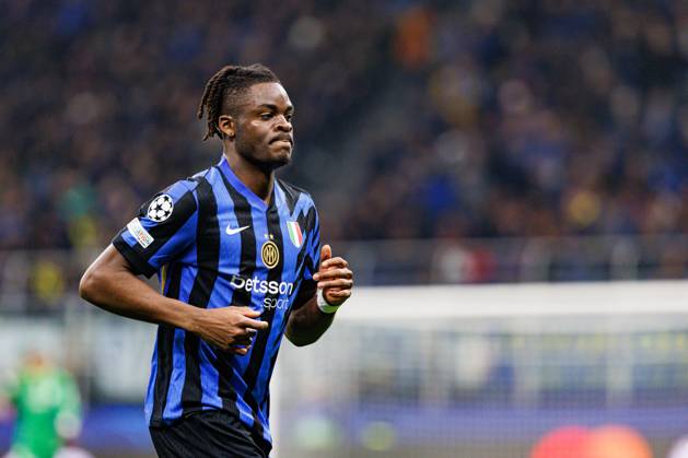Yann Bisseck seen during UEFA Champions League game between teams of Internazionale Milano and Feyenoord FC (Maciej Rogowski) Milan San Siro Italy Copyright: xMaciejxRogowskix intervsfeyenoord2425-209