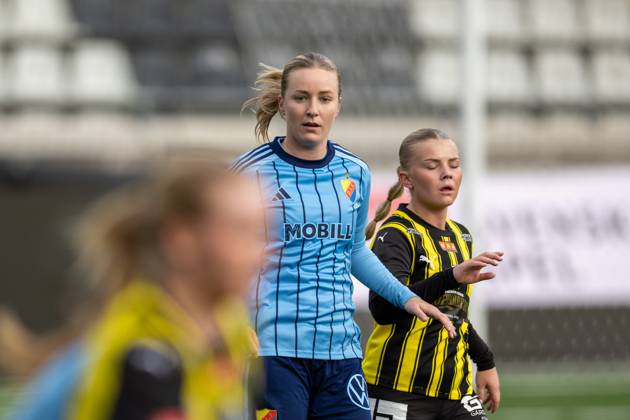 250315 Djurgardens Alexandra Jonasson under fotbollsmatchen i Svenska Cupen mellan Häcken och Djurgarden den 15 mars 2025 i Göteborg. Copyright: NICKLASxELMRIN BB250315NE016