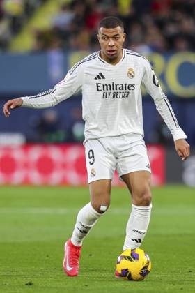 March 15, 2025, Villarreal, Castellon, SPAIN: Kylian Mbappe of Real Madrid in action during the Spanish league, LaLiga EA Sports, football match played between Villarreal CF and Real Madrid CF at La Ceramica stadium on March 15, 2025, in Villarreal, Spain. Villarreal SPAIN - ZUMAa181 20250315_zaa_a181_096 Copyright: xIvanxTerronx