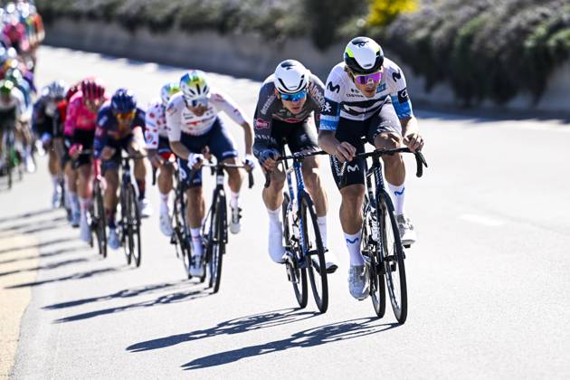 Paris - Nice 2025 - stage 8 NICE, FRANCE - MARCH 16 : Garcia Cortina Ivan (ESP) of Movistar Team in action during stage 8 and final stage of the 83th edition of the Paris - Nice cycling race, a stage of 119,9km with start and finish in Nice on March 16, 2025 in Nice, France, 16 03 2025 ( Motordriver Kenny Verfaillie - Nice France Copyright: xNicoxVereeckenx