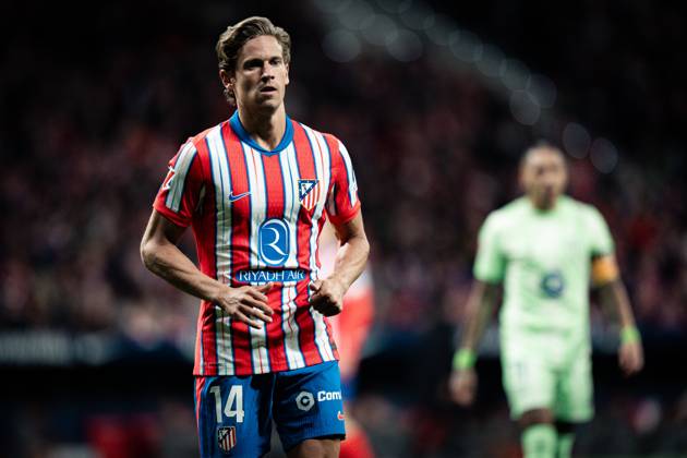 Atletico de Madrid v FC Barcelona, Barca - LaLiga EA Sports MADRID, SPAIN, MARCH 16: Marcos Llorente of Atletico de Madrid during the LaLiga EA Sports match between Atletico de Madrid and FC Barcelona at Estadio Civitas Metropolitano on March 16, 2025 in Madrid, Spain. Madrid Estadio Civitas Metropolitano Madrid Spain Copyright: xAlexxPerezx AtleticodeMadridFCBarcelona16MARCH271
