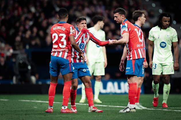 Atletico de Madrid v FC Barcelona, Barca - LaLiga EA Sports MADRID, SPAIN, MARCH 16: Giuliano Simeone of Atletico de Madrid during the LaLiga EA Sports match between Atletico de Madrid and FC Barcelona at Estadio Civitas Metropolitano on March 16, 2025 in Madrid, Spain. Madrid Estadio Civitas Metropolitano Madrid Spain Copyright: xAlexxPerezx AtleticodeMadridFCBarcelona16MARCH275