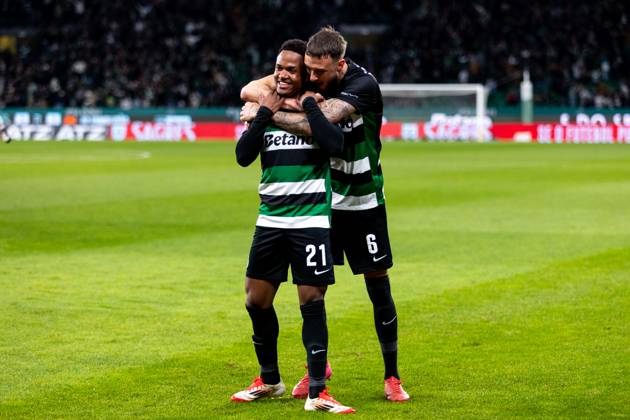 Sporting CP v FC Famalicao - Liga Portugal BetClic Geny Catamo a celebrar o golo durante partida entre Sporting CP v FC Famalicao valida pela Liga Portugal BetClic no Estadio Josà Alvalade, Lisboa, Portugal (Foto de Diogo Faria Reis Avant Sports) Lisbon Estadio Josà Alvalade Portugal Copyright: xDiogoxFariaxReis AvantxSportsx