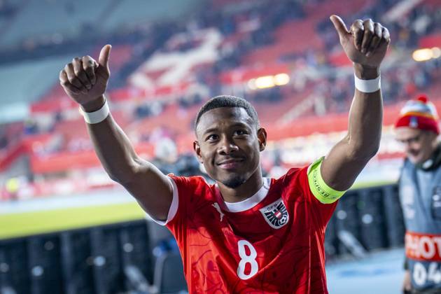 Sport Bilder des Tages SOCCER - NL, AUT vs SRB VIENNA,AUSTRIA,20.MAR.25 - SOCCER - UEFA Nations League, OEFB international match, Länderspiel, Nationalmannschaft Austria vs Serbia. Image shows David Alaba (AUT) thanking the fans.  GEPAxpictures xKevinxHackner