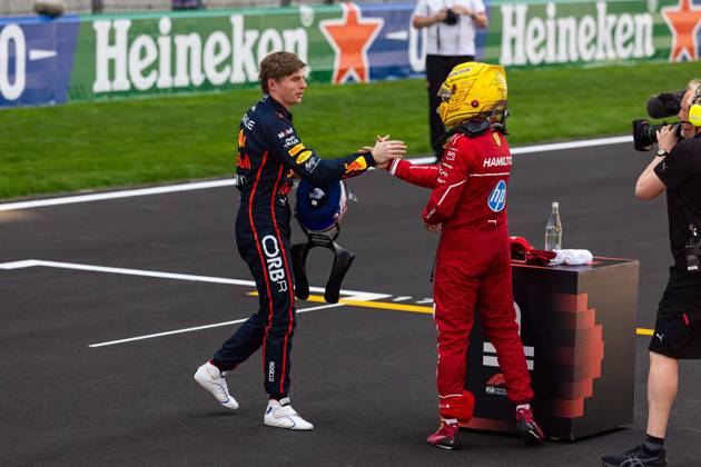 F1 - CHINESE GRAND PRIX 2025 HAMILTON Lewis (gbr), Scuderia Ferrari SF-25, portrait, VERSTAPPEN Max (ned), Red Bull Racing RB21, portraitHAMILTON Lewis (gbr), Scuderia Ferrari SF-25, portrait during the Formula 1 Heineken Chinese Grand Prix 2025, 2nd round of the 2025 FIA Formula One World Championship, WM, Weltmeisterschaft from March 21 to 23, 2025 on the Shanghai International Circuit, in Shanghai, China - ShanghaiChina Copyright: xJavierxJimenezx