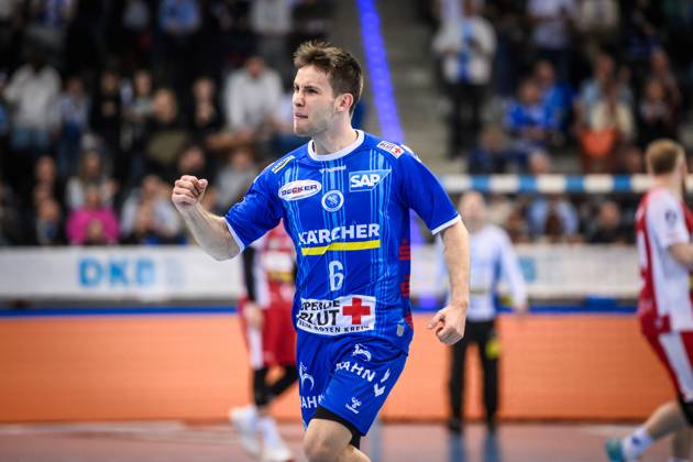 Daniel Fernandez (TVB Stuttgart, 06) - Jubel, Freude, Siegerfaust GER, TVB Stuttgart - ThSV Eisenach, Handball, Bundesliga, HBL, 23. Spieltag, Spielzeit 2024 2025, 23.03.2025, Stuttgart (Porsche Arena) GER, TVB Stuttgart - ThSV Eisenach, Handball, Bundesliga, HBL, 23. Spieltag, Spielzeit 2024 2025, 23.03.2025, Stuttgart (Porsche Arena) Stuttgart Copyright: xSandyxDinkelackerx EP_SDR