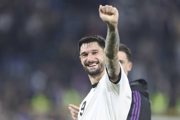 Bilder des Jahres 2025, Sport 03 März Sport Themen der Woche KW12 SPORT Bilder des Tages Tim Kleindienst (Deutschland) smiles, happy during the UEFA Nations League Quarterfinal Leg Two match between Germany and Italy at Football Stadium Dortmund on March 23, 2025 in Dortmund, Germany. (Photo by Oliver Kaelke DeFodi Images)