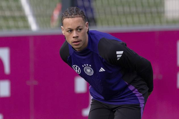 Abschlusstraining U21, U 21 Nationalmannschaft, 24.03.2025 Derry Scherhant (DFB Deutsche U21 Nationalmannschaft), Abschlusstraining U21 Nationalmannschaft, Frankfurt, DFB Campus, 24.3.2025 Copyright: xBEAUTIFULxSPORTS Gawlikx