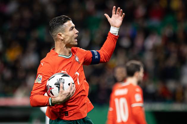 March 23, 2025, Lisbon, Portugal: Cristiano Ronaldo of Portugal seen in action during the UEFA Nations League Quarterfinal Leg Two match between Portugal and Denmark at Estadio Jose Alvalade. Lisbon Portugal - ZUMAs197 20250323_aaa_s197_442 Copyright: xDavidxMartinsx