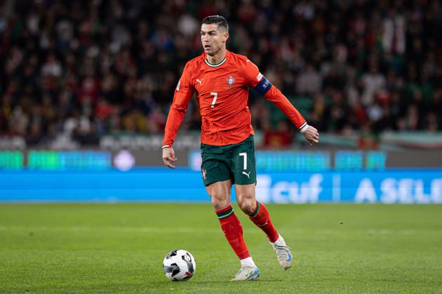 March 23, 2025, Lisbon, Portugal: Cristiano Ronaldo of Portugal seen in action during the UEFA Nations League Quarterfinal Leg Two match between Portugal and Denmark at Estadio Jose Alvalade. Lisbon Portugal - ZUMAs197 20250323_aaa_s197_459 Copyright: xDavidxMartinsx