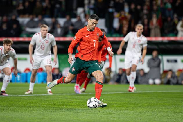 March 23, 2025, Lisbon, Portugal: Cristiano Ronaldo of Portugal seen in action during the UEFA Nations League Quarterfinal Leg Two match between Portugal and Denmark at Estadio Jose Alvalade. Lisbon Portugal - ZUMAs197 20250323_aaa_s197_488 Copyright: xDavidxMartinsx