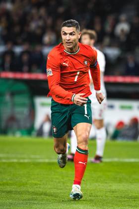 March 23, 2025, Lisbon, Portugal: Cristiano Ronaldo of Portugal in action during the UEFA Nations League Quarterfinal Leg Two match between Portugal and Denmark at Estadio Jose Alvalade. Lisbon Portugal - ZUMAs197 20250323_aaa_s197_511 Copyright: xHenriquexCasinhasx