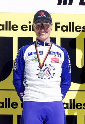 Deutsche Meisterschaften Einer Strassenfahren 2002 - Elite Frauen Petra ROSSNER, Team Saturn (Deutsche Meisterin 2001, Vizemeisterin 2002)