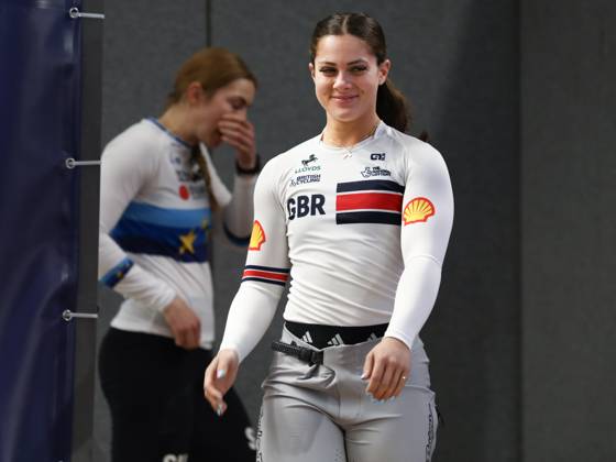 Radsport, BMX, UEC European Cup in Verona - Siegerehrung March 29, 2025, Verona, Veneto, Italy: BETHANY SHRIEVER of Great Britain is second in the Women Elite of the UEC BMX European Cup Round 1 in Verona, Italy Verona Italy - ZUMAc179 20250329_zep_c179_025 Copyright: xMickaelxChavetx