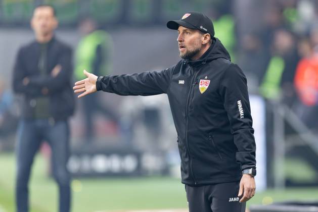 Eintracht Frankfurt - VfB Stuttgart, 1. FBL Trainer Sebastian Hoeneß Hoeness (Stuttgart) . Bundesligaspiel zwischen Eintracht Frankfurt und dem VfB Stuttgart am 29. März 2025 im Deutsche Bank Park in Frankfurt am Main., Frankfurt am Main Hessen Deutschland Deutsche Bank Park
