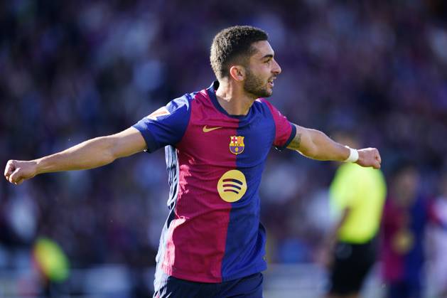 FC Barcelona, Barca Girona FC. La Liga EA Sports match. Date 29 Ferran Torres of FC Barcelona celebrates the 4-1 during the La Liga EA Sports match between FC Barcelona and Girona FC played at Lluis Companys Stadium on 30 March 2025 in Barcelona, Spain. kpng Copyright: xSergioxRuizx xImagox PS_250330_BAR_GIR_033