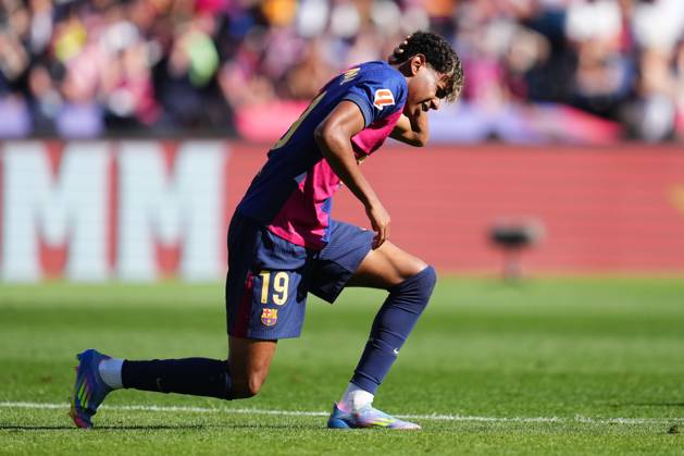 FC Barcelona, Barca Girona FC. La Liga EA Sports match. Date 29 Lamine Yamal of FC Barcelona during the La Liga EA Sports match between FC Barcelona and Girona FC played at Lluis Companys Stadium on 30 March 2025 in Barcelona, Spain. kpng Copyright: xBaguxBlancox xPRESSINPHOTOx PS_240330_BAR_GIR_1258