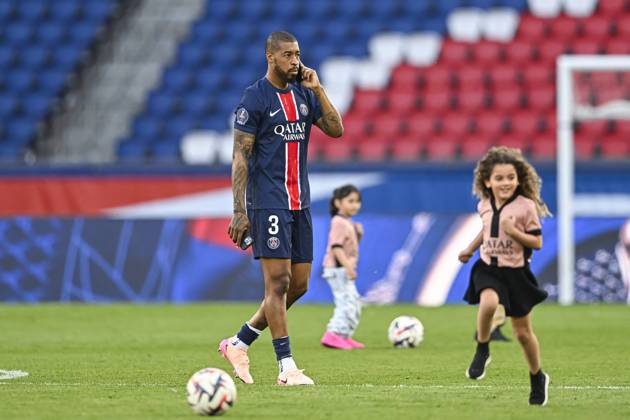 Ligue 1 McDonalds - Paris Saint-Germain v Angers SCO Presnel Kimpembe during the Ligue 1 football match Paris Saint-Germain PSG VS Angers SCO on April 5, 2025 at Parc des Princes stadium in Paris, France. Photo by Victor Joly ABACAPRESS.COM Paris France  Copyright: xJolyxVictor ABACAx