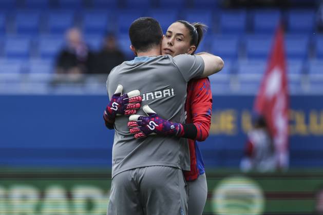 April 13, 2025, Sant Joan Despi, Barcelona, Spain: Lola Gallardo of Atletico de Madrid gestures during the Spanish Women league, Liga F, football match played between FC Barcelona, Barca and Atletico de Madrid at Johan Cruyff Stadium on April 13, 2025 in Sant Joan Despi, Spain. Sant Joan Despi Spain - ZUMAa181 20250413_zaa_a181_008 Copyright: xJavierxBorregox